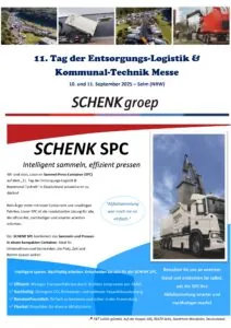SCHENK SPC auf der Fachmesse in Selm: Entdecken Sie intelligente Abfallsammlung am 10. & 11. September