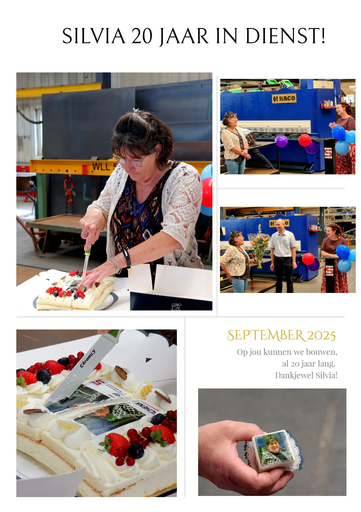 Silvia viert haar 20-jarig jubileum bij SCHENK
